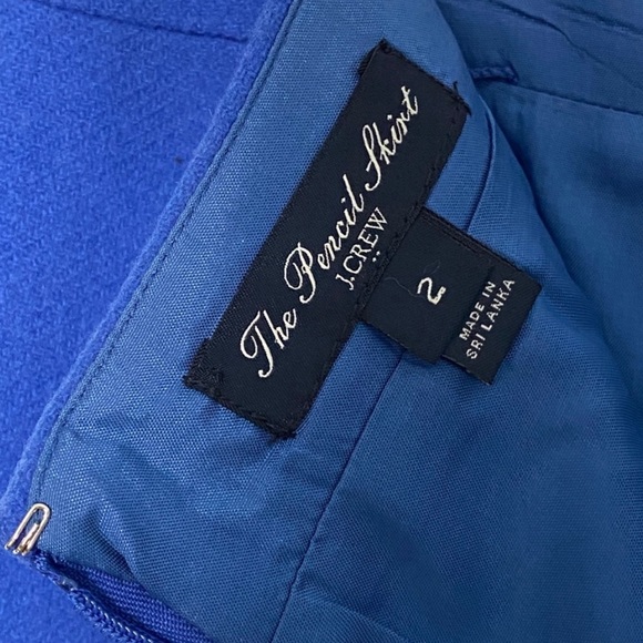 J. Cree Pencil Royal Blue Wool Skirt Size 2 - Picture 10 of 10